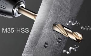 29-delige kobaltboorset 1/16'-1/2' M35 6542 #   HSS-spiraalboorset voor gehard metaal, gietijzer en roestvrij staal - Product Image 4