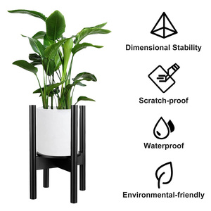 Legend – support de fleurs <span class=keywords><strong>en</strong></span> bambou au milieu du siècle, jardinière intérieure et extérieure, décoration de balcon, support de fleurs <span class=keywords><strong>en</strong></span> <span class=keywords><strong>bois</strong></span> noir, Offre Spéciale - Product Image 4