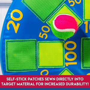 Jeu de fléchettes gonflable en PVC avec 3 balles de tennis, cible de 20*20 pouces pour enfants, jeu d'intérieur amusant avec des amis - Product Image 5