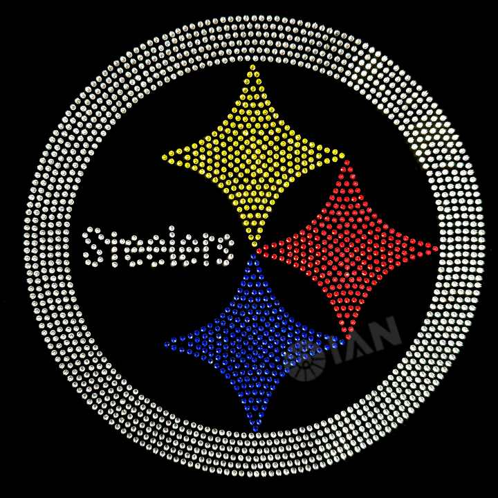 Steelers Custom Rhinestones Transfer Pittsburgh Football Team Motif Hot ...