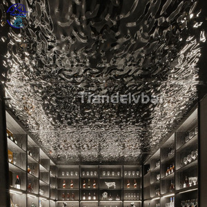 Azulejos de techo Paneles de techo de cascada Tablero de techo de aluminio barato de color chapado interior decorativo - Product Image 5