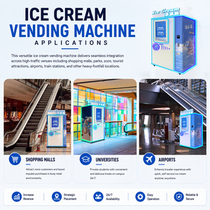Máquina expendedora de helado suave estilo italiano con pantalla táctil de 32 pulgadas, totalmente automática, para supermercado. - Product Image 5