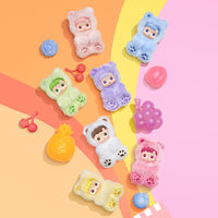 Série d'ours en peluche PPMT HACIPUPU en PVC, boîte mystère, lot de 6, 100% authentique, 28x19x17cm, jouets mignons et tendance, unisexe