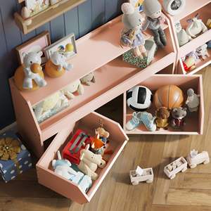 Étagère à jouets pour garçons et filles avec roulettes, armoires de rangement en bois bon marché, organisateur de casiers, bibliothèque pour enfants, armoire de rangement - Product Image 2