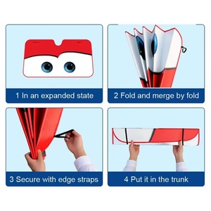 Pare-soleil de voiture de haute qualité avec logo fixe, pare-soleil de voiture créatif, pliable et à isolation solide - Product Image 5