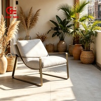 Chaise de jardin moderne pour hôtel, imperméable, confortable, écologique, avec impression couleur intégrale et rembourrage en mousse