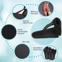 Attelle de cheville réglable Support articulaire de cheville Chaussettes de compression respirantes et antidérapantes pour la fasciite plantaire et les douleurs au pied