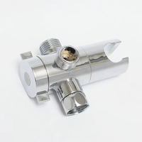 Adaptateur en T pour Bras de Douche 3 Voies en ABS Chromé, Connecteur de Diversion d'Eau