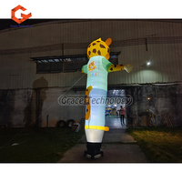 Danseur gonflable à bras oscillants avec lumières LED, figurine publicitaire gonflable à bras oscillants pour parc d'attractions