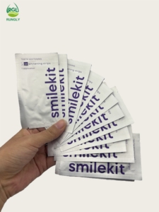 Tiras Blanqueadoras de Dientes RGL V34 con Sabor a Menta, 30 Minutos, para Eliminar Manchas Amarillas, Diseño Morado Natural, 14 Piezas para Uso Doméstico - Product Image 4