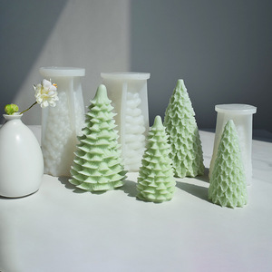 Trên Bán 3D Nhựa Đồ Trang Trí Khuôn Mẫu Silicone Nhỏ Tuyết Tùng Cây Giáng Sinh Nến Khuôn Cho Giáng Sinh - Product Image 3