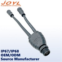 Connecteur étanche JOYL M12 type Y, répartiteur 4 broches IP67/IP68 110V 8A pour bras robotique et machines