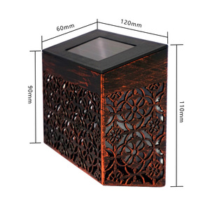 Lámpara Solar de Pared para Exteriores, Cuadrada, de Aluminio, con Luz LED para Decoración de Cercas de Jardín, Ángulo de Haz de 20 Grados - Product Image 4