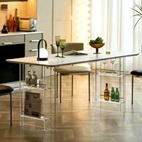 Pieds de table en acrylique transparent, supports multifonctionnels pour tables basses, tables d'îlot de cuisine