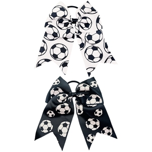 Élastiques <span class=keywords><strong>à</strong></span> cheveux en forme de nœuds de football pour la décoration d'équipes, les cadeaux de fête sportive et les accessoires de pom-pom girls - Product Image 5