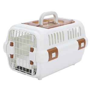 Transporteur de voyage pratique pour animaux de compagnie avec poignée et conception respirante pour le voyage en voiture en <span class=keywords><strong>avion</strong></span> petite boîte de <span class=keywords><strong>transport</strong></span> pour animaux de compagnie pour <span class=keywords><strong>chat</strong></span> et chien - Product Image 1