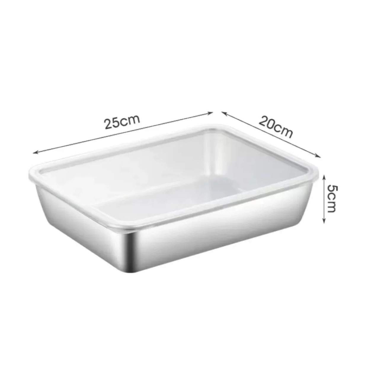 Large size with lid-25*20*5CM-silvery