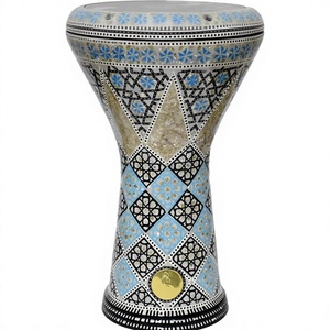 Gawharet El Fan 17,5 pouces, tambour égyptien professionnel bleu ciel, perle de diamant, doumbek darbuka - Product Image 1