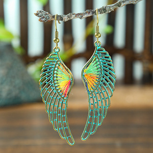 Bohemian <b>Drop</b> Earrings Alloy Antique <b>Bronze</b> Plated Plant Pattern Women's Party Fashion Dangle Earrings Set - Product Image 4
