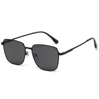 Lunettes de soleil polarisées pour hommes, monture carrée de grande taille, protection UV400 pour la conduite, la pêche, les sports de plein air