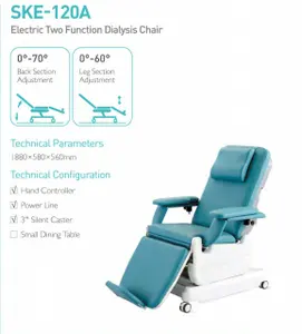 Silla médica de diálisis eléctrico, silla de transfusión reclinable para donador de sangre