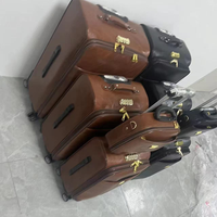 Ensemble de 3 Valises en Cuir PU 20/24/28 Pouces à 4 Roues Bagage de Voyage