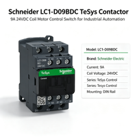 Contacteur DC TeSys LC1-D09BDC 9A, bobine 24VDC, 3P, pour armoire d'automatisation, commande de démarrage/arrêt du moteur, pour circuit de commande