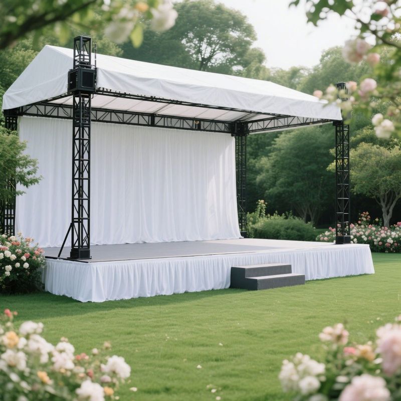 Professional DJ Stage Booth with Adjustable