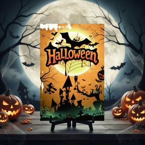 Bandera de Jardín Personalizada al por Mayor, Bandera de Poliéster para Exteriores, Decoración para Fiestas de Halloween y Casas Encantadas - Product Image 1