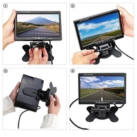 Moniteur quadruple avec caméra de recul numérique sans fil, capteur CCD/AHD, étanche IP68 pour caravane, bus, remorque, camping-car