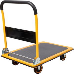 150kg Foldable Steel Platform <b>Cart</b> Four-Wheel Silent Rolling Office <b>Storage</b> Moving Dolly OEM Custom - Product Image 2