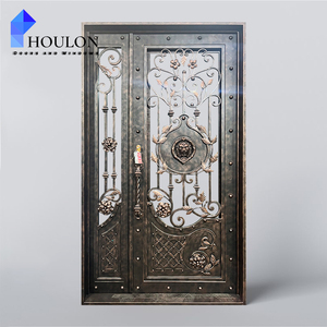 <span class=keywords><strong>Porte</strong></span> <span class=keywords><strong>d</strong></span>'<span class=keywords><strong>entrée</strong></span> en acier forgé de qualité supérieure pour villa - Product Image 6
