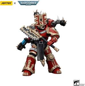 JOYTOY <span class=keywords><strong>Warhammer</strong></span> <span class=keywords><strong>40K</strong></span> World Eaters Khorne Berzerker Figurine d'action à l'échelle 1/18 (4,96 pouces) Modèle de collection Mecha - Product Image 3