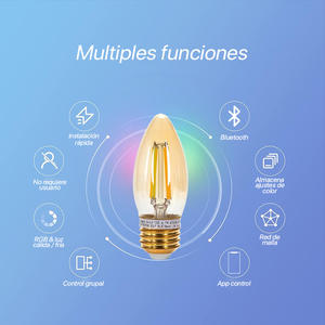 Bombilla LED inteligente C35 de 4.5W con tecnología Bluetooth Mesh y control CCT, ideal para iluminación personalizada y automatización. - Product Image 2