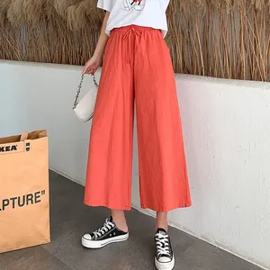 <span class=keywords><strong>Pantaloni</strong></span> estivi a gamba larga da <span class=keywords><strong>donna</strong></span> <span class=keywords><strong>pantaloni</strong></span> larghi in cotone <span class=keywords><strong>lino</strong></span> da <span class=keywords><strong>donna</strong></span> <span class=keywords><strong>pantaloni</strong></span> larghi dritti in tinta unita traspiranti Casual da <span class=keywords><strong>donna</strong></span> - Product Image 3