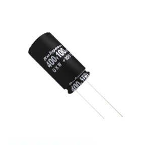 Condensateur canal fabricant 68 µF traversant, en aluminium, 68 µF 20% 400V RADIAL TH 400QXW68MEFR12.5X35 - Product Image 1