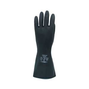 قفازات عمل مطاطية سوداء قوية غانتس دي اللاتكس نيغروس قفازات عمل لاتكس لأعمال الصرف ومعالجة مياه الصرف الصحي وفرز النفايات - Product Image 4