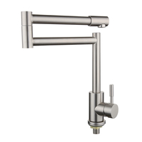 Évier en acier inoxydable 304 gris anthracite à commande unique, robinet de cuisine pliable et rotatif à 360 degrés