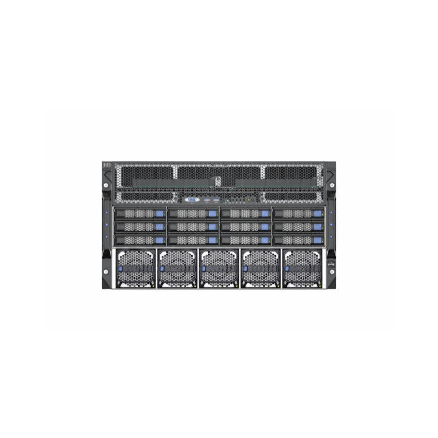 6U 8-GPU Rack-Mounted AI Server Barebone OEM Compatible with 4th/5th ...