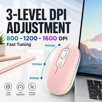 M333 Cute Bubble Ultra Slim Mini 3 Tombol Ambidextrous Silent Dual Mode 2.4GHz BT 5.2 Mouse Nirkabel Isi Ulang Tipe C