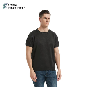 T-shirt vierge Adamas First Fiber, teint en pièce, noir, résistant aux coupures, respirant, écologique, léger, de haute qualité - Product Image 5