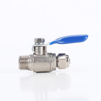 Accessoires de robinetterie de marque OEM, vanne à bille à double union, connexion 1/2'', matériau en acier inoxydable 304