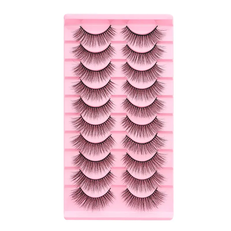 Full Strip Multi-Curl False Eyelashes Premium Multi-Curl False Eyelashes Natural voluminous Barbie lashes