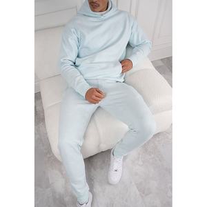 100% coton 380GSM poids lourd blanc français éponge pantalons de survêtement et ensemble de sweat à capuche personnalisé polaire ensemble luxe personnalisé survêtement à capuche - Product Image 3