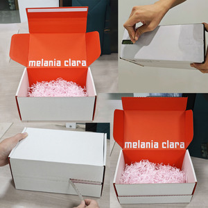 Sang trọng sóng giấy vận chuyển Hộp Quà Tặng xé dải màu xanh lá cây màu hồng logo tự niêm phong Bưu Chính hộp bưu phẩm - Product Image 6