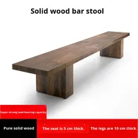 Banc en bois massif moderne et créatif, minimaliste, pour changer de chaussures, rangement, luxe léger, tendance, tabouret ottoman en bois naturel pour salon