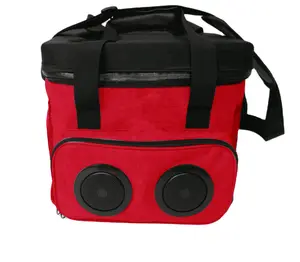 Portable Party Speaker Lunch Cooler Bag with Waterproof Wireless Microphone 2W Power Output for Mobile Phone Use