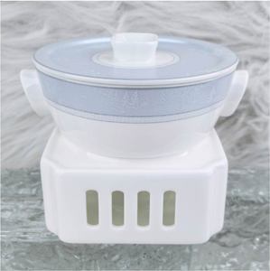 Ensemble de tasses en porcelaine fine pour hôtel, bord argenté, motif marbré, design moderne, durable, compatible lave-vaisselle et micro-ondes, couvercle à charnière, cadeau en céramique - Product Image 3