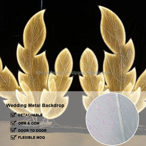 LEDA - Fondo Luminoso Cálido para Decoración de Eventos de Boda, Accesorios de Decoración, Fondo de Hojas LED con Soporte para Boda - Product Image 2