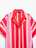 Ropa de Mujer MYST&ZA, Novedad de Verano 2026: Camisa a Rayas con Cuello Polo, Elegante, Sencilla y Versátil, 1971173 1971073